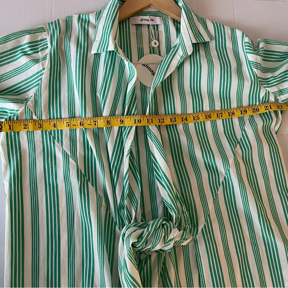 Gimaguas Teal Striped Shirt Teal and White Striped Swim Cover Up - Picture 8 of 10